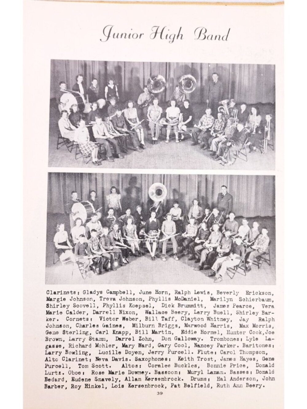 Vintage 1946 Concordia High School Yearbook Kansas Hurkaru Spiral Bound 62 Pages - Picture 8 of 11